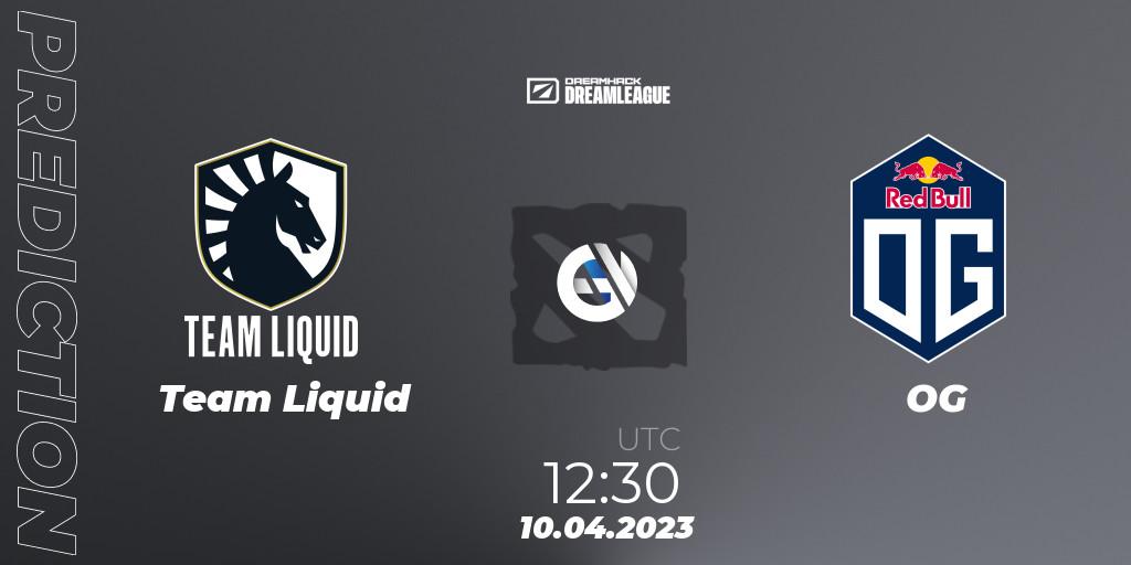 Prognose für das Spiel Team Liquid VS OG. 10.04.23. Dota 2 - DreamLeague Season 19 - Group Stage 1