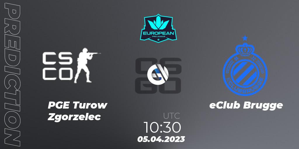 Prognose für das Spiel PGE Turow Zgorzelec VS eClub Brugge. 05.04.2023 at 12:00. Counter-Strike (CS2) - European Pro League Season 7