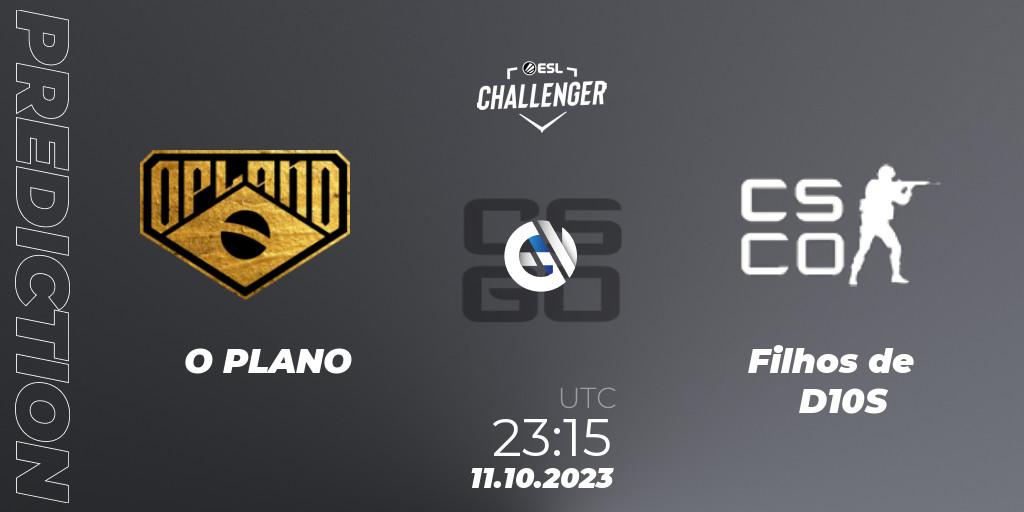 Prognose für das Spiel O PLANO VS Filhos de D10S. 11.10.23. CS2 (CS:GO) - ESL Challenger at DreamHack Winter 2023: South American Open Qualifier