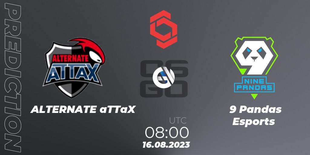 Prognose für das Spiel ALTERNATE aTTaX VS 9 Pandas Esports. 16.08.2023 at 08:00. Counter-Strike (CS2) - CCT Central Europe Series #7