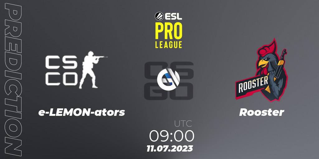 Prognose für das Spiel e-LEMON-ators VS Rooster. 11.07.23. CS2 (CS:GO) - ESL Pro League Season 18: Oceanic Qualifier