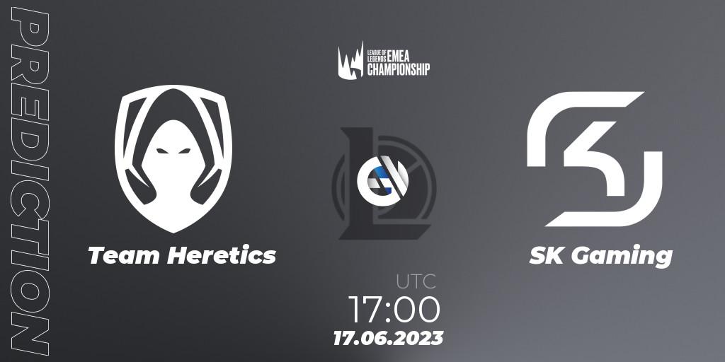 Prognose für das Spiel Team Heretics VS SK Gaming. 17.06.2023 at 17:00. LoL - LEC Summer 2023 - Regular Season