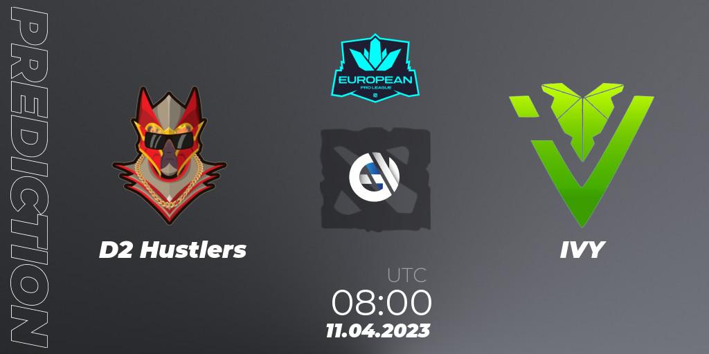 Prognose für das Spiel D2 Hustlers VS IVY. 11.04.23. Dota 2 - European Pro League Season 8