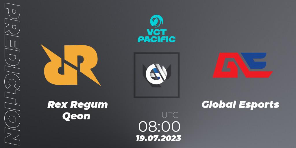 Prognose für das Spiel Rex Regum Qeon VS Global Esports. 19.07.23. VALORANT - VALORANT Champions Tour 2023: Pacific Last Chance Qualifier