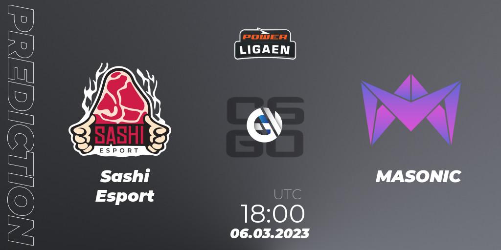 Prognose für das Spiel Sashi Esport VS MASONIC. 06.03.2023 at 18:00. Counter-Strike (CS2) - Dust2.dk Ligaen Season 22