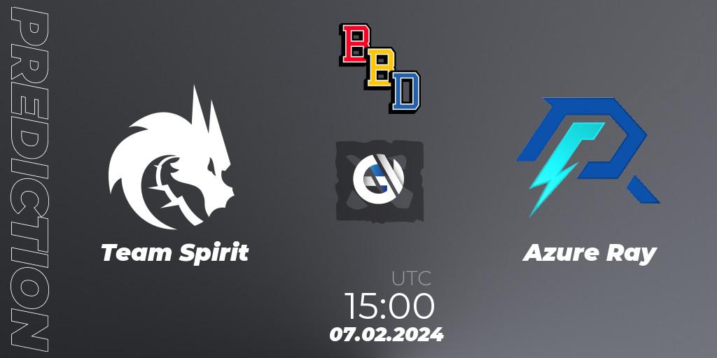 Prognose für das Spiel Team Spirit VS Azure Ray. 07.02.24. Dota 2 - BetBoom Dacha Dubai 2024