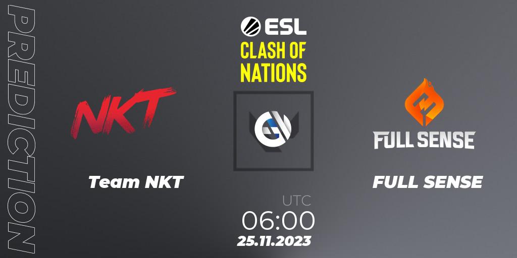 Prognose für das Spiel Team NKT VS FULL SENSE. 25.11.23. VALORANT - ESL Clash of Nations 2023