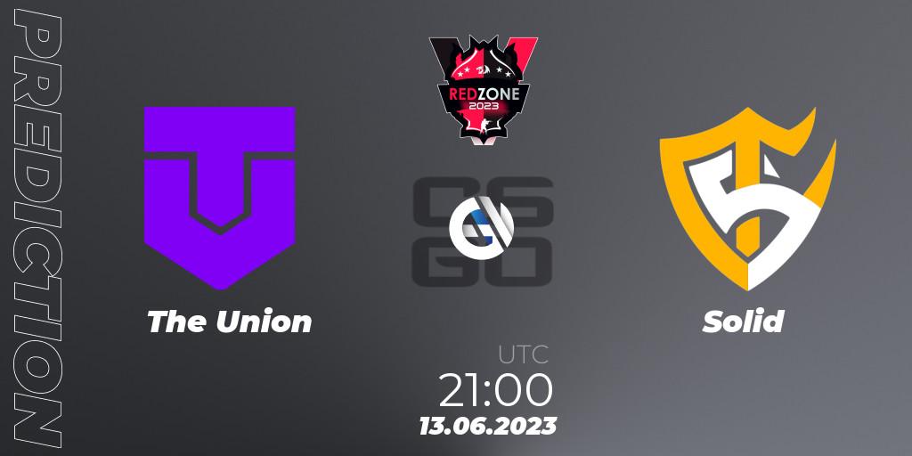 Prognose für das Spiel The Union VS Solid. 14.06.2023 at 19:00. Counter-Strike (CS2) - RedZone PRO League Season 3