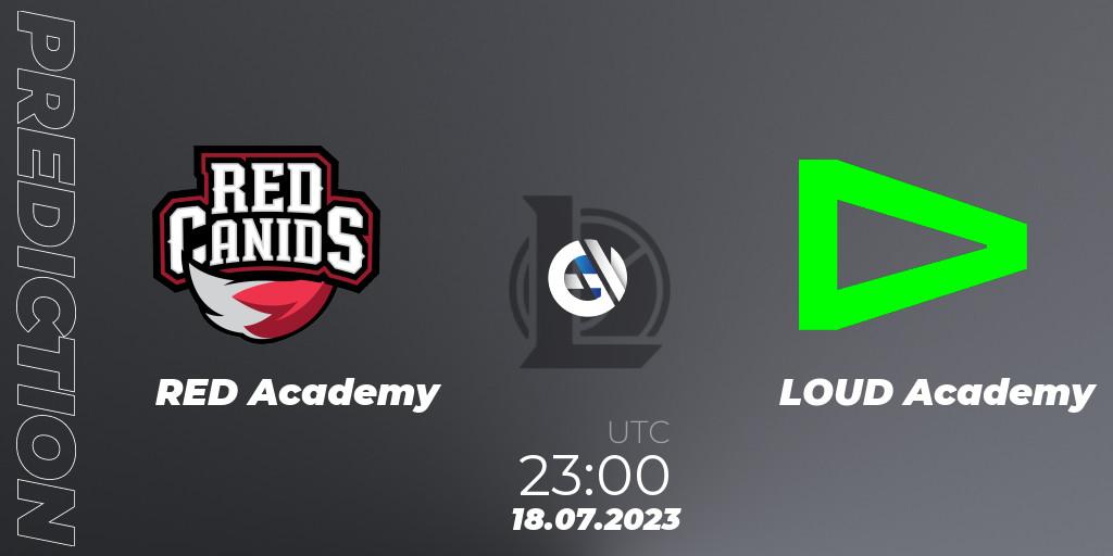 Prognose für das Spiel RED Academy VS LOUD Academy. 18.07.2023 at 23:00. LoL - CBLOL Academy Split 2 2023 - Group Stage