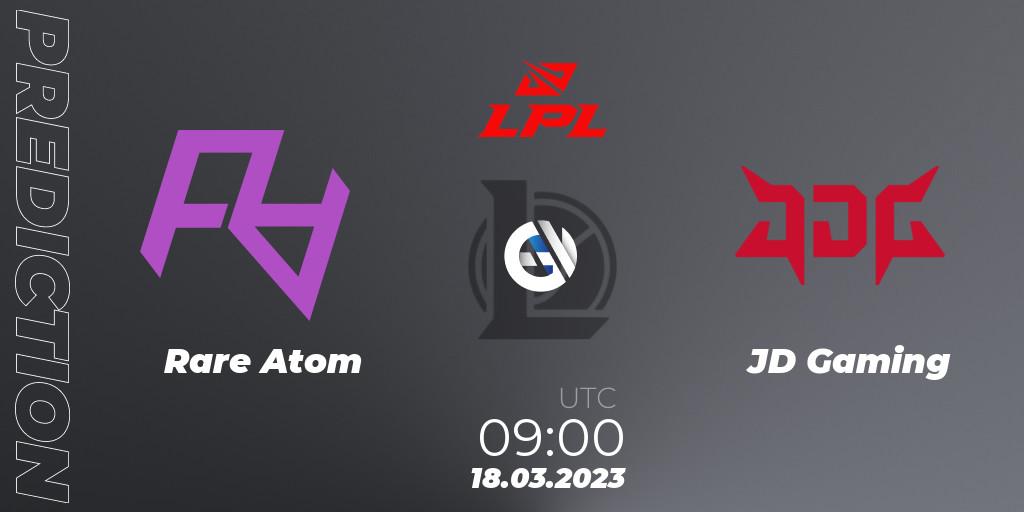 Prognose für das Spiel Rare Atom VS JD Gaming. 18.03.2023 at 09:00. LoL - LPL Spring 2023 - Group Stage