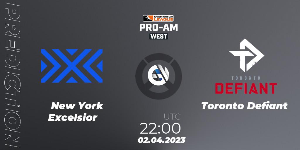 Prognose für das Spiel New York Excelsior VS Toronto Defiant. 02.04.2023 at 22:00. Overwatch - Overwatch League 2023 - Pro-Am