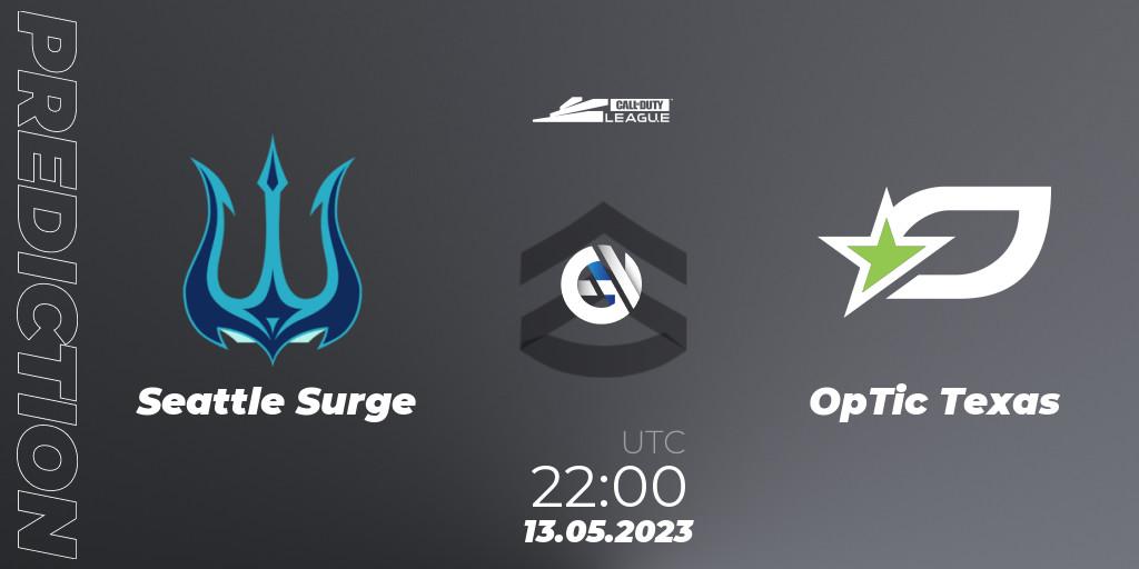 Prognose für das Spiel Seattle Surge VS OpTic Texas. 13.05.2023 at 22:00. Call of Duty - Call of Duty League 2023: Stage 5 Major Qualifiers