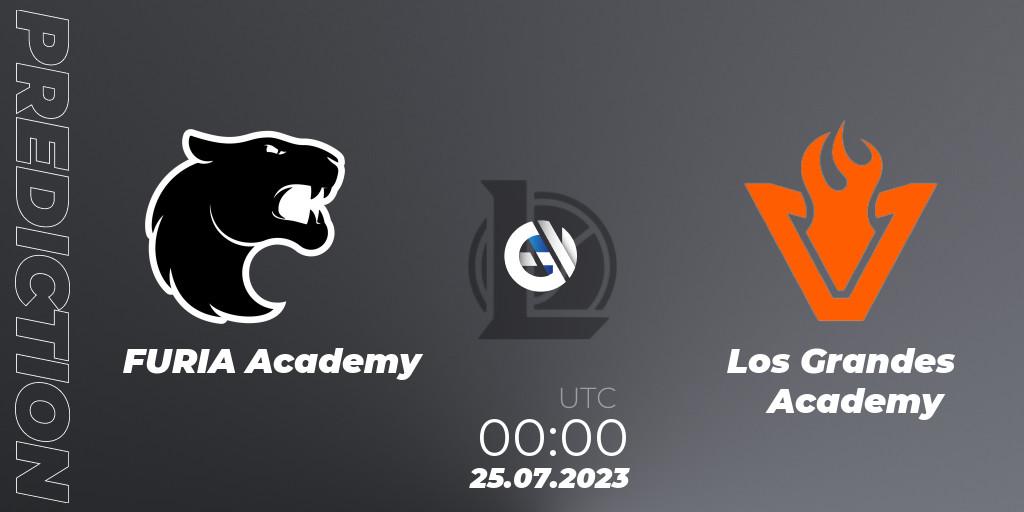 Prognose für das Spiel FURIA Academy VS Los Grandes Academy. 25.07.23. LoL - CBLOL Academy Split 2 2023 - Group Stage