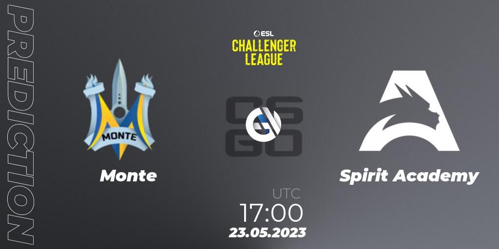 Prognose für das Spiel Monte VS Spirit Academy. 24.05.23. CS2 (CS:GO) - ESL Challenger League Season 45: Europe