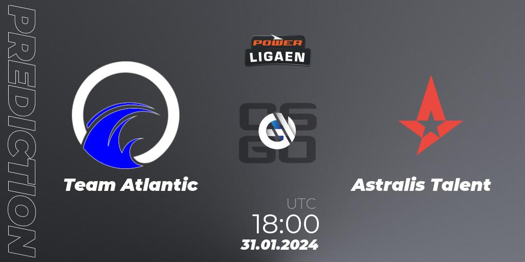 Prognose für das Spiel Team Atlantic VS Astralis Talent. 31.01.2024 at 18:00. Counter-Strike (CS2) - Dust2.dk Ligaen Season 25