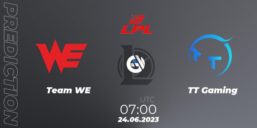 Prognose für das Spiel Team WE VS TT Gaming. 24.06.23. LoL - LPL Summer 2023 Regular Season