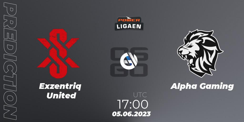 Prognose für das Spiel Exzentriq United VS Alpha Gaming. 05.06.23. CS2 (CS:GO) - Dust2.dk Ligaen Season 23