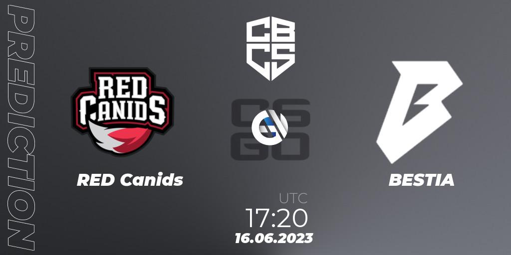 Prognose für das Spiel RED Canids VS BESTIA. 16.06.23. CS2 (CS:GO) - CBCS 2023 Season 1