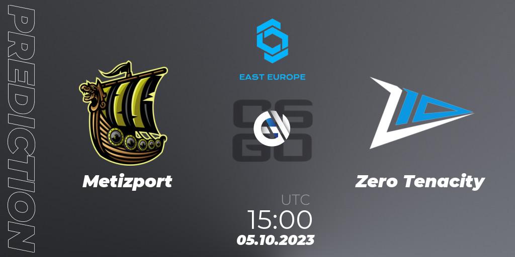 Prognose für das Spiel Metizport VS Zero Tenacity. 05.10.2023 at 15:00. Counter-Strike (CS2) - CCT East Europe Series #3: Closed Qualifier