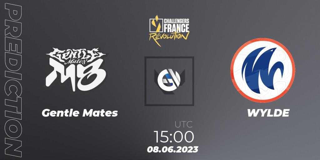 Prognose für das Spiel Gentle Mates VS WYLDE. 08.06.2023 at 15:00. VALORANT - VALORANT Challengers 2023 France: Revolution Split 2 - Playoffs
