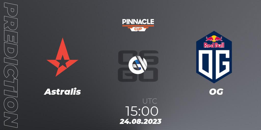 Prognose für das Spiel Astralis VS OG. 24.08.2023 at 17:00. Counter-Strike (CS2) - Pinnacle Cup V