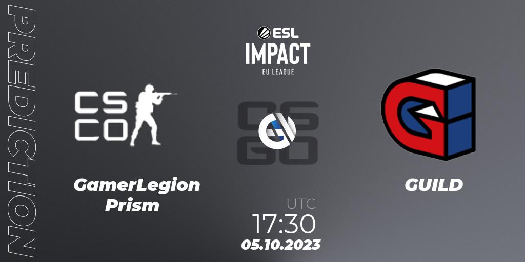Prognose für das Spiel GamerLegion Prism VS GUILD. 05.10.23. CS2 (CS:GO) - ESL Impact League Season 4: European Division