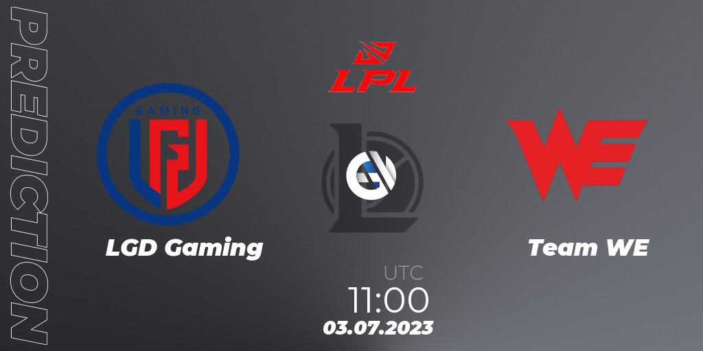 Prognose für das Spiel LGD Gaming VS Team WE. 03.07.23. LoL - LPL Summer 2023 Regular Season