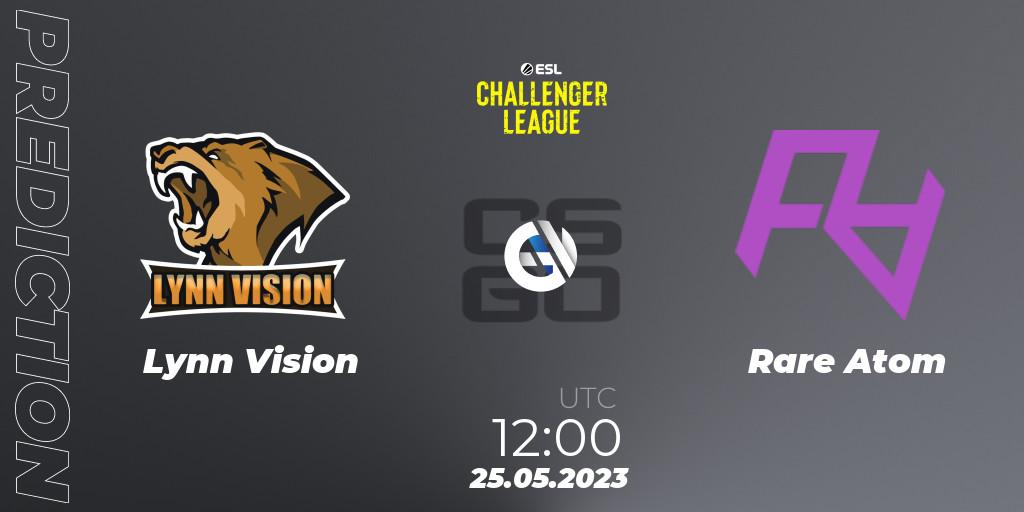 Prognose für das Spiel Lynn Vision VS Rare Atom. 25.05.2023 at 12:00. Counter-Strike (CS2) - ESL Challenger League Season 45: Asia-Pacific