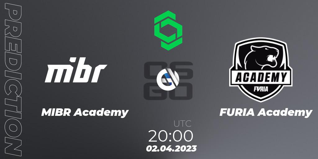 Prognose für das Spiel MIBR Academy VS FURIA Academy. 02.04.2023 at 20:00. Counter-Strike (CS2) - CCT South America Series #6