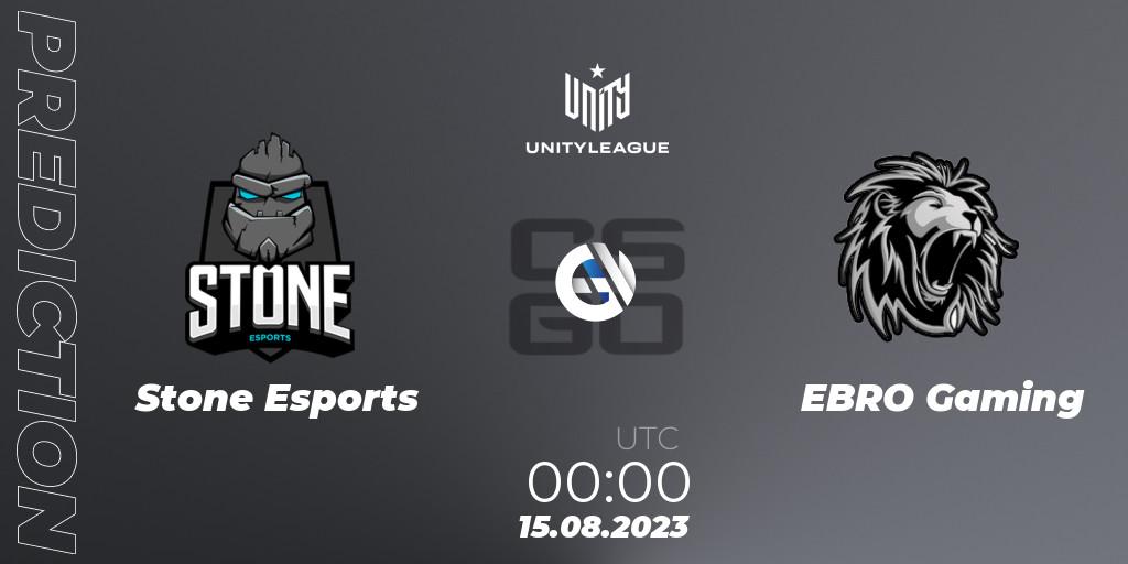 Prognose für das Spiel Stone Esports VS EBRO Gaming. 15.08.23. CS2 (CS:GO) - LVP Unity League Argentina 2023