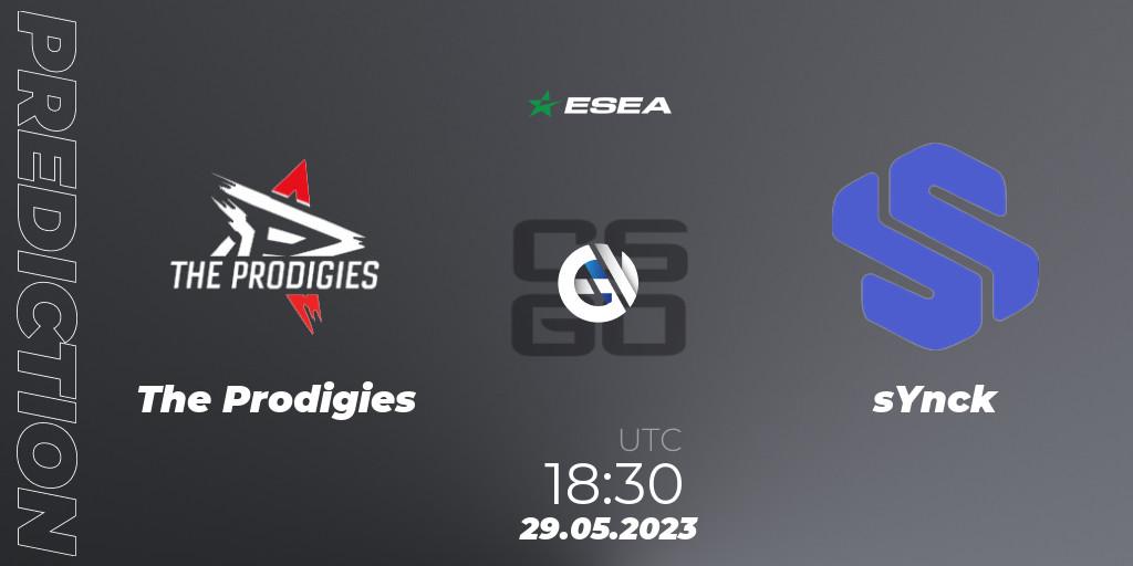 Prognose für das Spiel The Prodigies VS sYnck. 30.05.23. CS2 (CS:GO) - ESEA Advanced Season 45 Europe