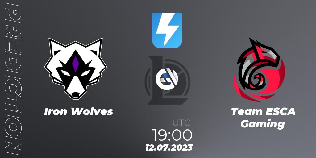 Prognose für das Spiel Iron Wolves VS Team ESCA Gaming. 21.06.23. LoL - Ultraliga Season 10 2023 Regular Season