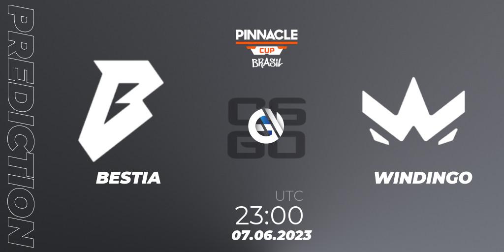 Prognose für das Spiel BESTIA VS WINDINGO. 07.06.2023 at 23:40. Counter-Strike (CS2) - Pinnacle Brazil Cup 1