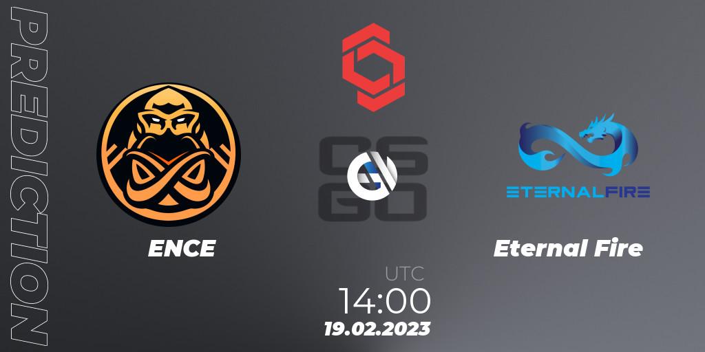 Prognose für das Spiel ENCE VS Eternal Fire. 19.02.23. CS2 (CS:GO) - CCT Central Europe Series Finals #1