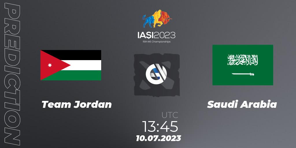Prognose für das Spiel Team Jordan VS Saudi Arabia. 10.07.2023 at 14:45. Dota 2 - Gamers8 IESF Asian Championship 2023