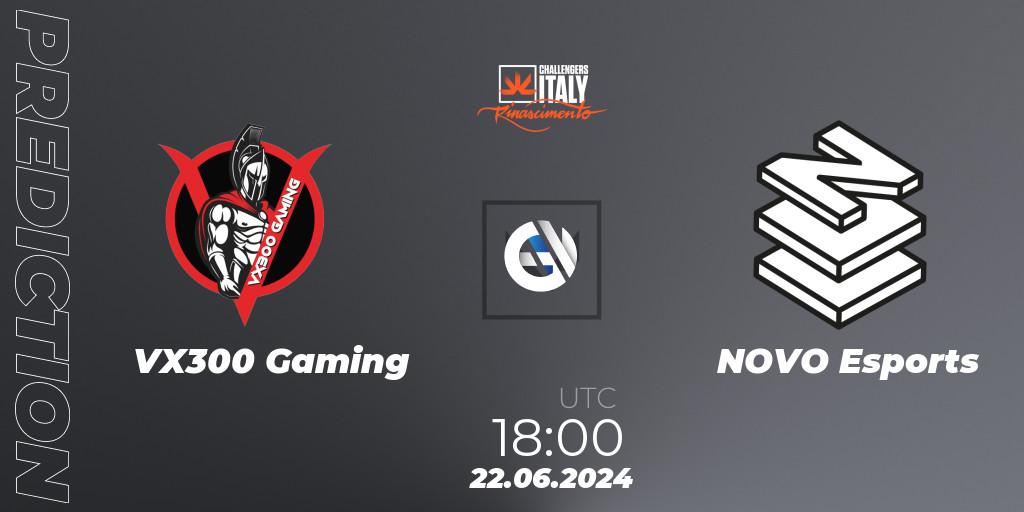Prognose für das Spiel VX300 Gaming VS NOVO Esports. 22.06.2024 at 18:00. VALORANT - VALORANT Challengers 2024 Italy: Rinascimento Split 2