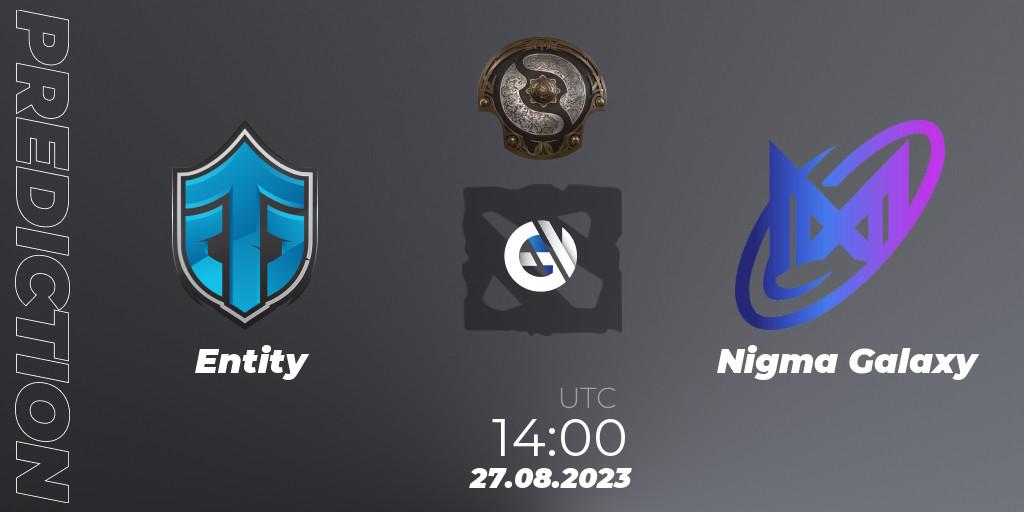 Prognose für das Spiel Entity VS Nigma Galaxy. 27.08.23. Dota 2 - The International 2023 - Western Europe Qualifier