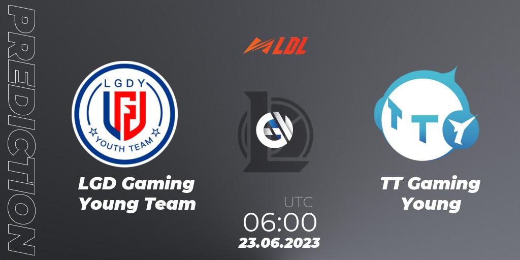 Prognose für das Spiel LGD Gaming Young Team VS TT Gaming Young. 23.06.2023 at 06:00. LoL - LDL 2023 - Regular Season - Stage 3