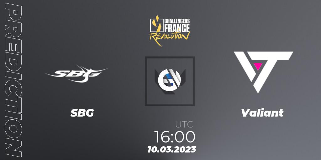 Prognose für das Spiel SBG VS Valiant. 10.03.23. VALORANT - VALORANT Challengers 2023 France: Revolution Split 1
