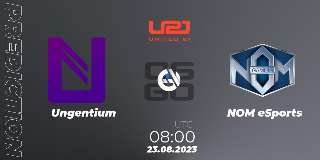 Prognose für das Spiel Ungentium VS NOM eSports. 24.08.23. CS2 (CS:GO) - United21 Season 5