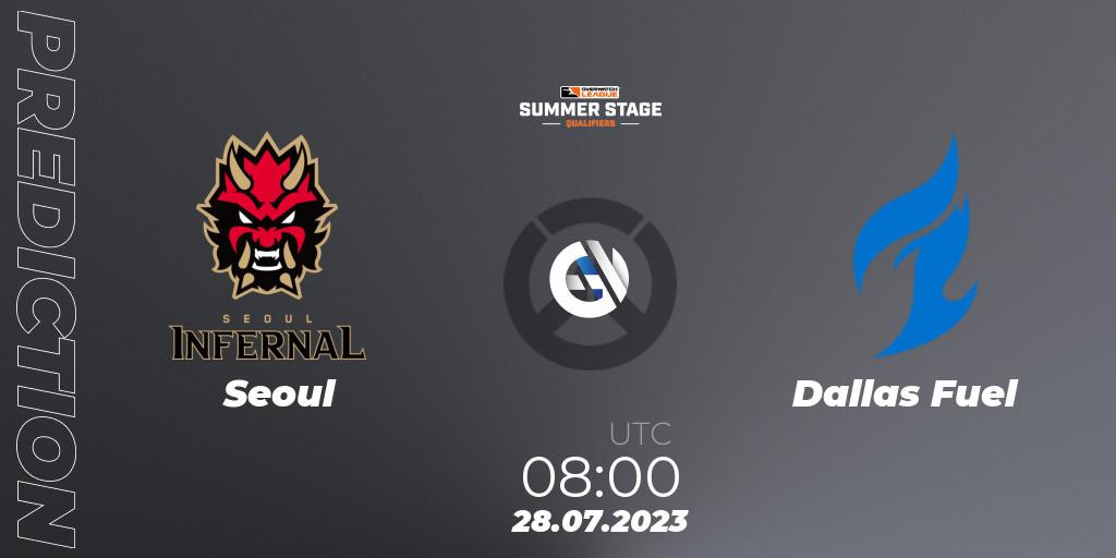 Prognose für das Spiel Seoul VS Dallas Fuel. 28.07.23. Overwatch - Overwatch League 2023 - Summer Stage Qualifiers