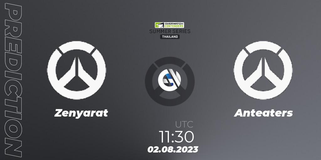 Prognose für das Spiel Zenyarat VS Anteaters. 02.08.2023 at 12:00. Overwatch - Overwatch Contenders 2023 Summer Series: Thailand