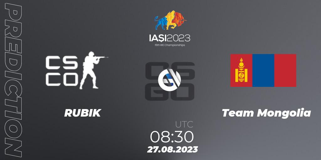 Prognose für das Spiel RUBIK VS Team Mongolia. 27.08.23. CS2 (CS:GO) - IESF World Esports Championship 2023