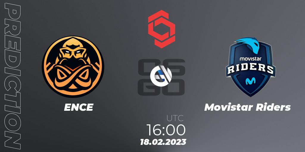 Prognose für das Spiel ENCE VS Movistar Riders. 18.02.23. CS2 (CS:GO) - CCT Central Europe Series Finals #1