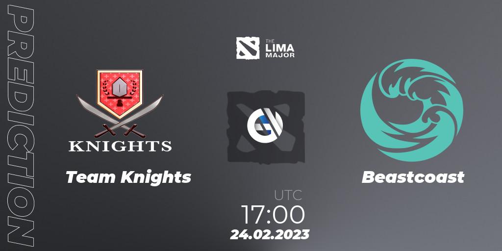 Prognose für das Spiel Team Knights VS Beastcoast. 24.02.23. Dota 2 - The Lima Major 2023