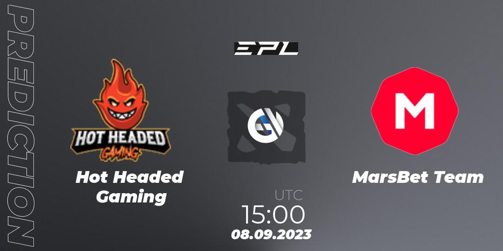 Prognose für das Spiel Hot Headed Gaming VS MarsBet Team. 08.09.23. Dota 2 - European Pro League Season 12
