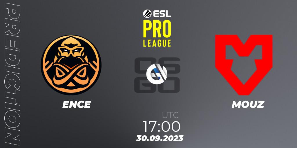 Prognose für das Spiel ENCE VS MOUZ. 30.09.23. CS2 (CS:GO) - ESL Pro League Season 18