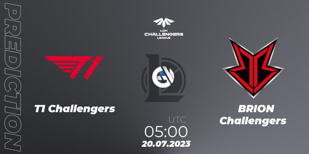 Prognose für das Spiel T1 Challengers VS BRION Challengers. 20.07.23. LoL - LCK Challengers League 2023 Summer - Group Stage
