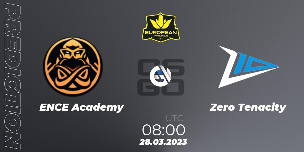Prognose für das Spiel ENCE Academy VS Zero Tenacity. 28.03.23. CS2 (CS:GO) - European Pro League Season 7: Division 2