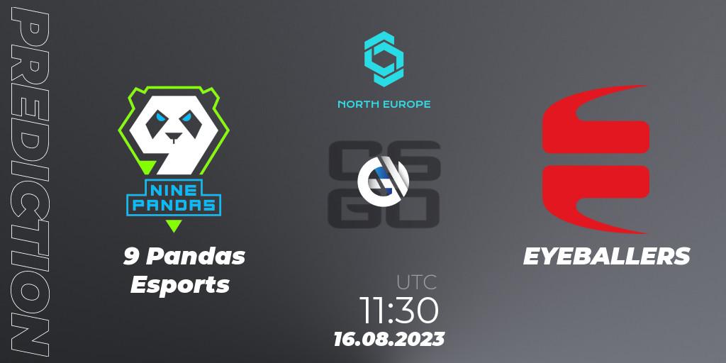 Prognose für das Spiel 9 Pandas Esports VS EYEBALLERS. 16.08.2023 at 11:50. Counter-Strike (CS2) - CCT North Europe Series #7